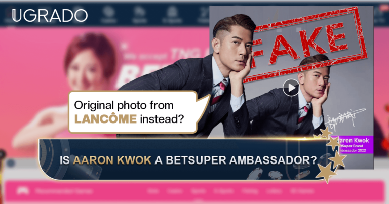 Is Aaron Kwok the BetSuper Casino Ambassador? Edited Photos and Fake Posts