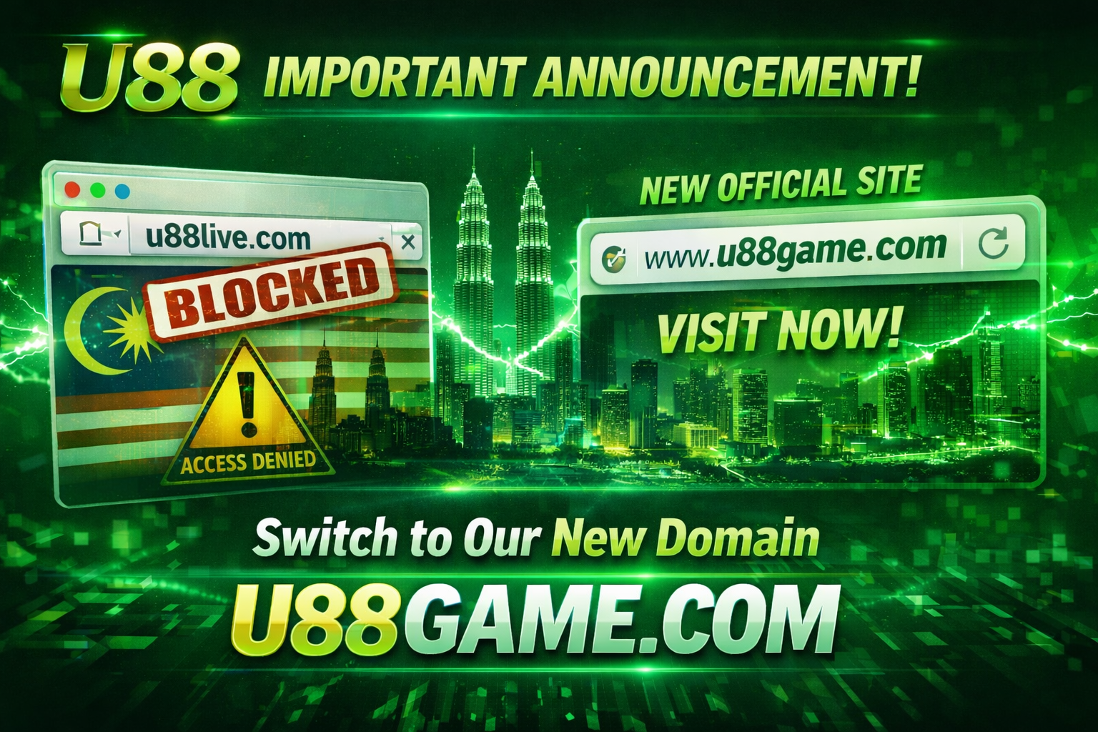 U88 Moves to New Domain u88game.com