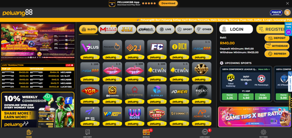Peluang88 homepage