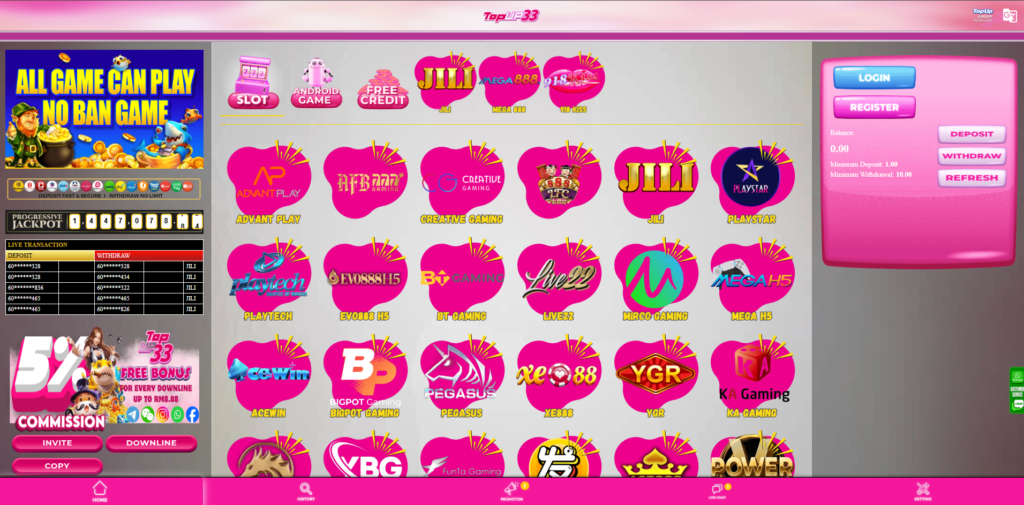 topup33 homepage