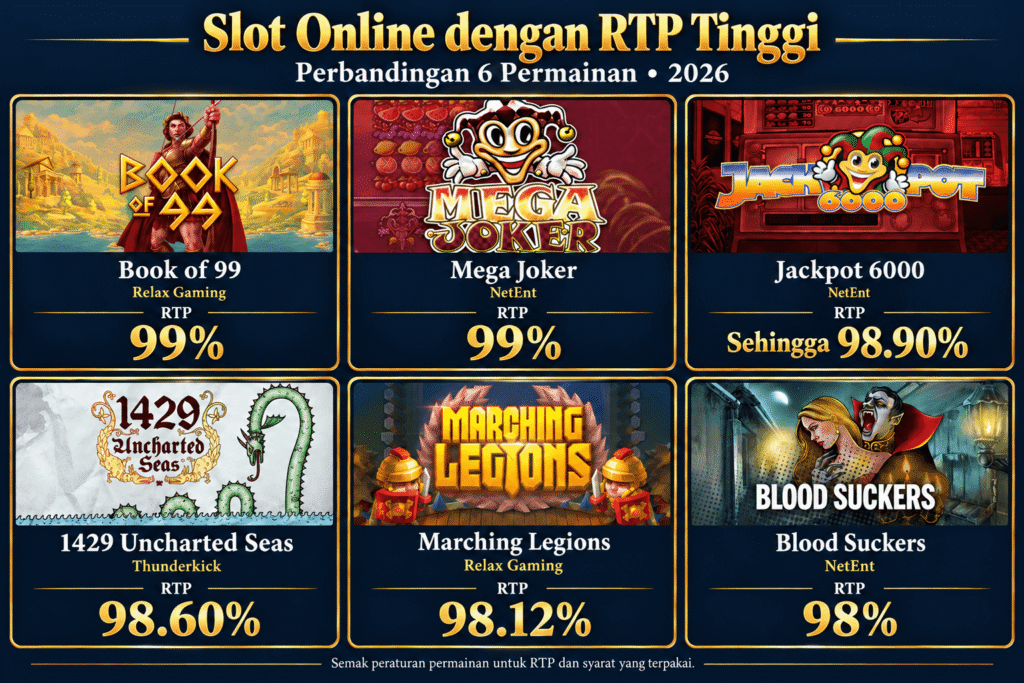 Perbandingan game slot online dengan RTP tinggi