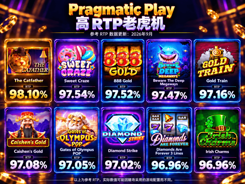10款高 RTP 的 Pragmatic Play老虎机游戏