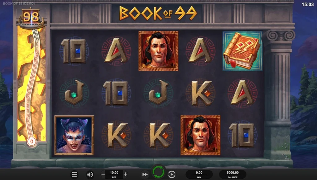 Book of 99 demo with the 99-book collection meter