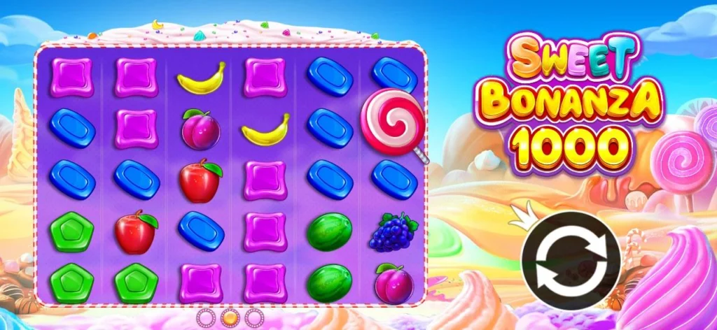 Sweet Bonanza 1000 intro screen in the official demo